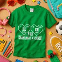 Periodic Table Beer Pub Crawling Is A Science Kids T-Shirt