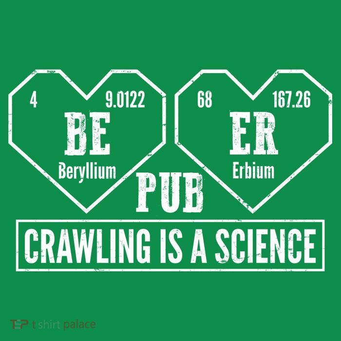 Periodic Table Beer Pub Crawling Is A Science Kids T-Shirt