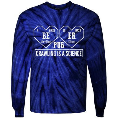 Periodic Table Beer Pub Crawling Is A Science Tie-Dye Long Sleeve Shirt