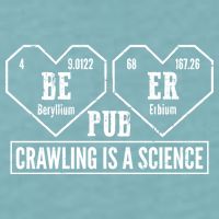 Periodic Table Beer Pub Crawling Is A Science Sueded Cloud Jersey T-Shirt