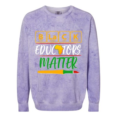 Periodic Table Black Educators Matter Colorblast Crewneck Sweatshirt