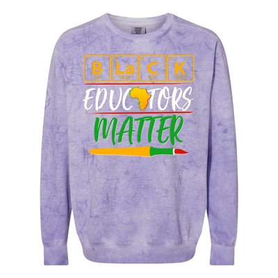 Periodic Table Black Educators Matter Colorblast Crewneck Sweatshirt