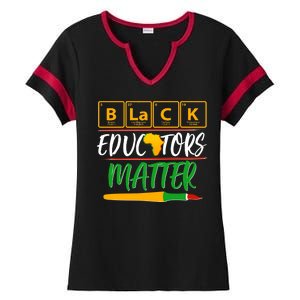 Periodic Table Black Educators Matter Ladies Halftime Notch Neck Tee