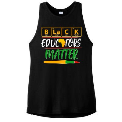 Periodic Table Black Educators Matter Ladies PosiCharge Tri-Blend Wicking Tank