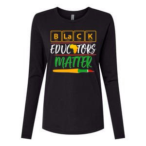 Periodic Table Black Educators Matter Womens Cotton Relaxed Long Sleeve T-Shirt