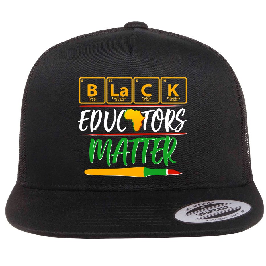 Periodic Table Black Educators Matter Flat Bill Trucker Hat