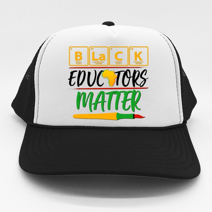 Periodic Table Black Educators Matter Trucker Hat