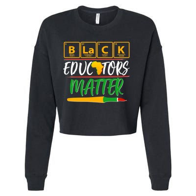 Periodic Table Black Educators Matter Cropped Pullover Crew