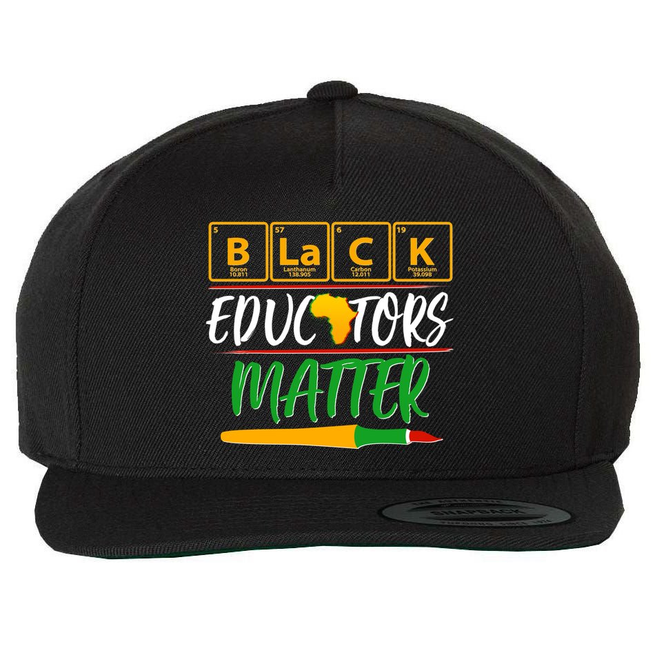 Periodic Table Black Educators Matter Wool Snapback Cap