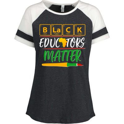 Periodic Table Black Educators Matter Enza Ladies Jersey Colorblock Tee