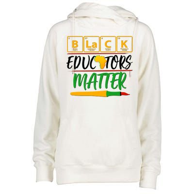 Periodic Table Black Educators Matter Womens Funnel Neck Pullover Hood