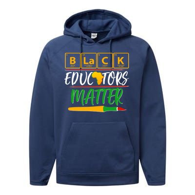 Periodic Table Black Educators Matter Performance Fleece Hoodie