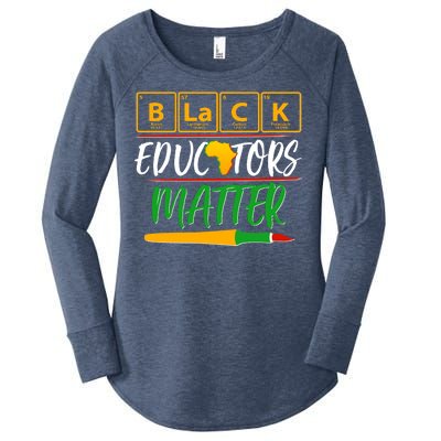 Periodic Table Black Educators Matter Women's Perfect Tri Tunic Long Sleeve Shirt