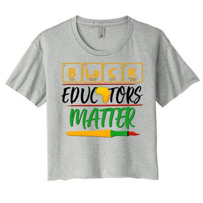 Periodic Table Black Educators Matter Women's Crop Top Tee