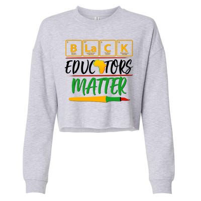 Periodic Table Black Educators Matter Cropped Pullover Crew