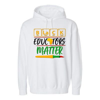 Periodic Table Black Educators Matter Garment-Dyed Fleece Hoodie