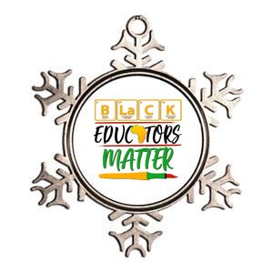 Periodic Table Black Educators Matter Metallic Star Ornament