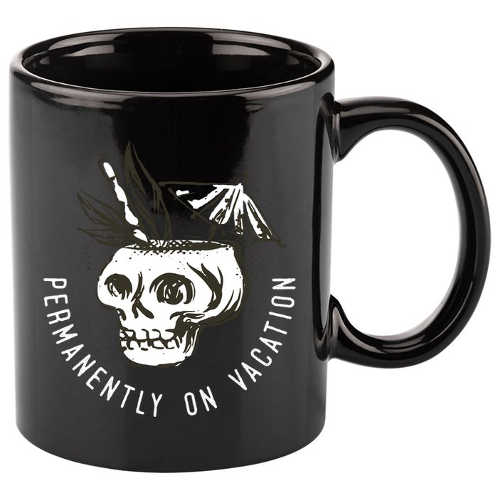 Permanently On Vacation 11oz C Handle Ceramic Mug