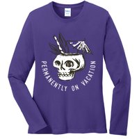 Permanently On Vacation Ladies Long Sleeve Shirt