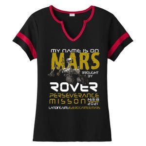 Perseverance Mars Rover Landing Ladies Halftime Notch Neck Tee