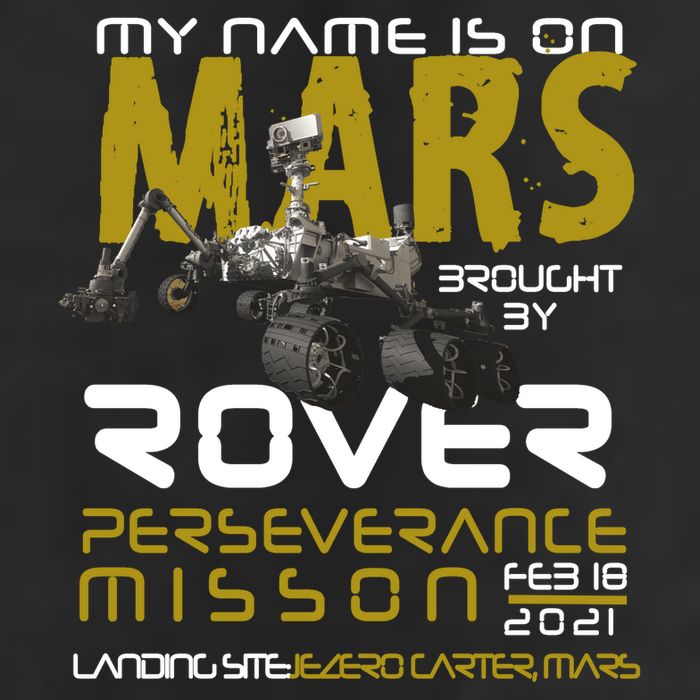 Perseverance Mars Rover Landing 7 Panel Mesh Trucker Snapback Hat