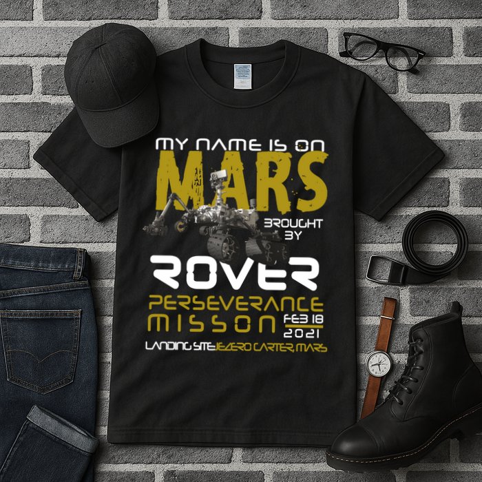 Perseverance Mars Rover Landing Tall T-Shirt
