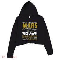Perseverance Mars Rover Landing Crop Fleece Hoodie