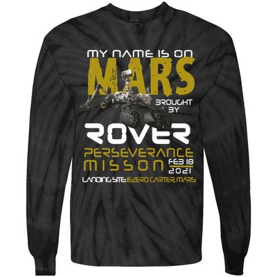 Perseverance Mars Rover Landing Tie-Dye Long Sleeve Shirt
