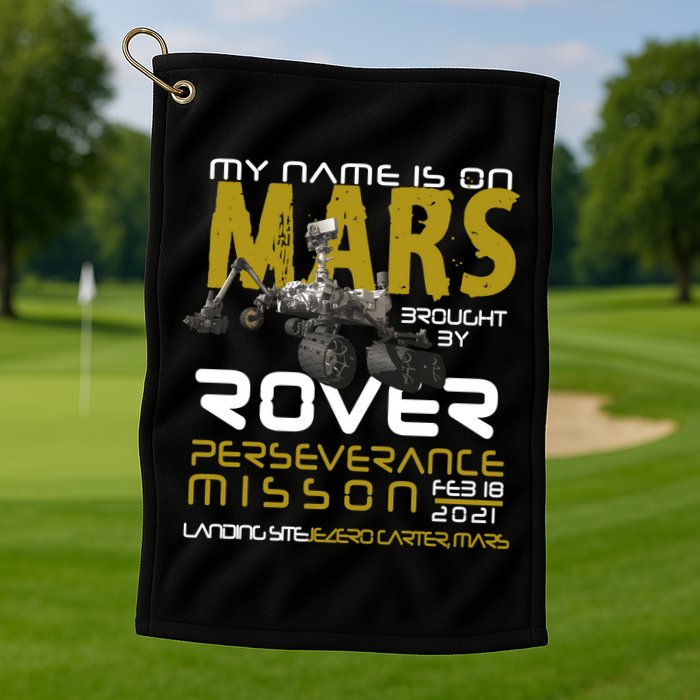 Perseverance Mars Rover Landing Golf Towel