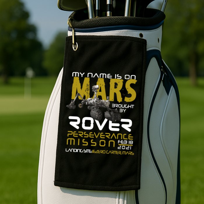 Perseverance Mars Rover Landing Golf Towel