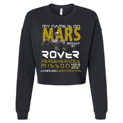 Perseverance Mars Rover Landing Cropped Pullover Crew