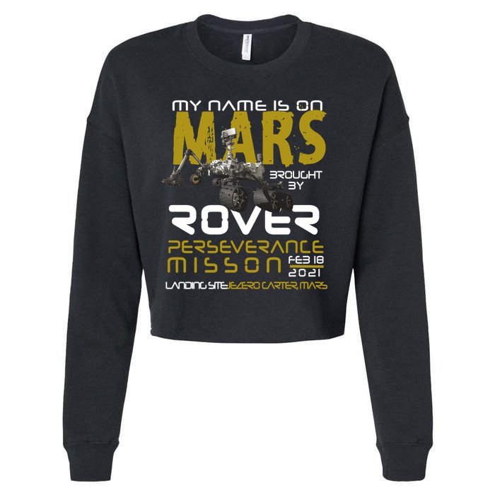 Perseverance Mars Rover Landing Cropped Pullover Crew