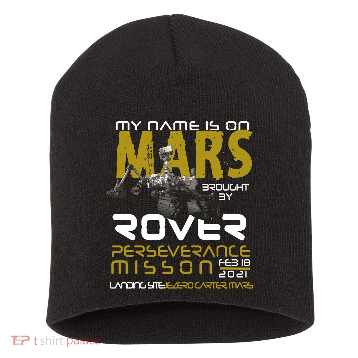 Perseverance Mars Rover Landing Short Acrylic Beanie