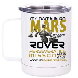 Perseverance Mars Rover Landing 12 oz Stainless Steel Tumbler Cup