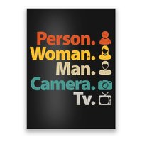 Person Woman Man Camera TV Donald Trump Cognitive Test Poster