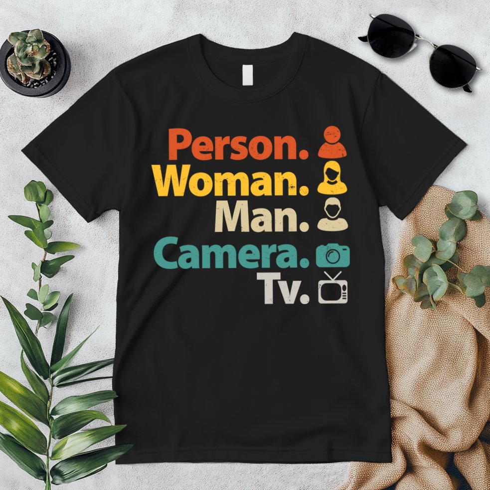 Person Woman Man Camera TV Donald Trump Cognitive Test Premium T-Shirt