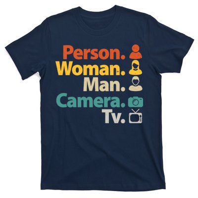 Person Woman Man Camera TV Donald Trump Cognitive Test T-Shirt