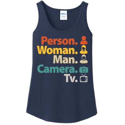 Person Woman Man Camera TV Donald Trump Cognitive Test Ladies Essential Tank