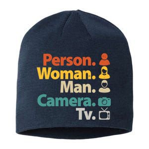 Person Woman Man Camera TV Donald Trump Cognitive Test Sustainable Beanie