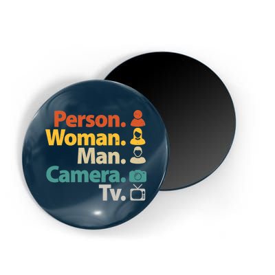 Person Woman Man Camera TV Donald Trump Cognitive Test Magnet