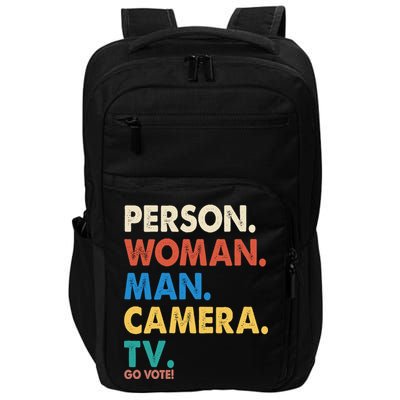Person Woman Man Camera TV Go Vote Impact Tech Backpack