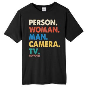 Person Woman Man Camera TV Go Vote Tall Fusion ChromaSoft Performance T-Shirt