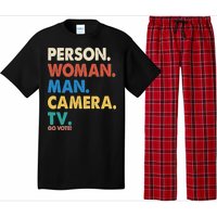 Person Woman Man Camera TV Go Vote Pajama Set