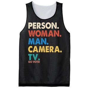 Person Woman Man Camera TV Go Vote Mesh Reversible Basketball Jersey Tank