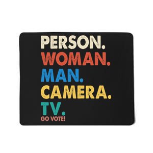 Person Woman Man Camera TV Go Vote Mousepad