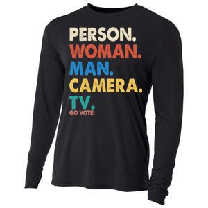 Person Woman Man Camera TV Go Vote Cooling Performance Long Sleeve Crew