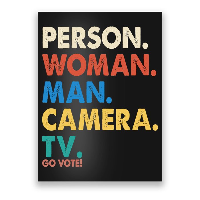 Person Woman Man Camera TV Go Vote Poster