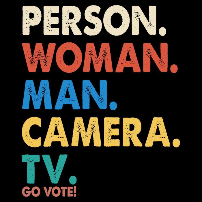 Person Woman Man Camera TV Go Vote Poster