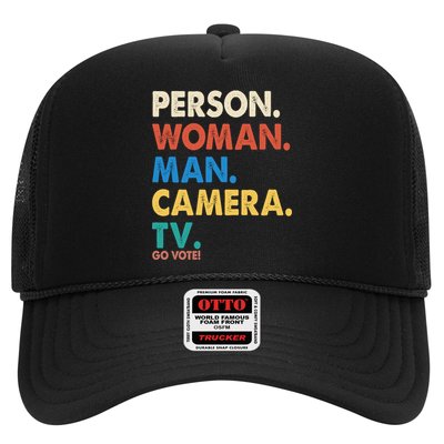 Person Woman Man Camera TV Go Vote Trucker Hat
