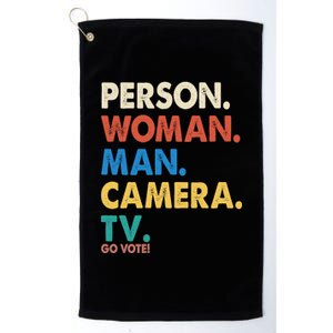 Person Woman Man Camera TV Go Vote Platinum Collection Golf Towel